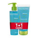 Confezione gel schiumogeno Sebium, 200 + 200 ml, Bioderma