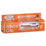 White Glo Curcumin und Kurkuma Zahnpasta + Zahnbürste, 150g, Barros Laboratories