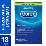 Prezervative Extra Safe, 18 bucăți, Durex