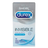 Condoom Invisible Extra Dun Extra Sensitive, 10 stuks, Durex