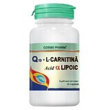 Q10+L-Carnitine en Liponzuur, 30 capsules, Cosmopharm