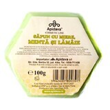 Sapun cu miere, menta si lamaie, 100 g, Apidava