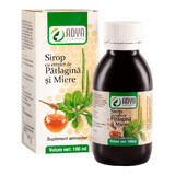 Sciroppo di estratto di piantaggine e miele, 100 ml, Adya Green Pharma