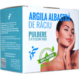 Argile bleue de raciu en poudre, 500 g, Romcos Impex