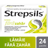 Strepsils Limone, senza zucchero, 24 compresse, Reckitt Benckiser Healthcare