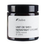 Unt de Shea nerafinat organic, 120 ml, Sabio