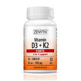 Vitamine D3 + K2 Forte, 30 capsules, Zenyth