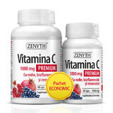 Premium Vitamine C avec grenade, bioflavonoïdes et resvératrol 1000 mg, 60+30 gélules, Zenyth