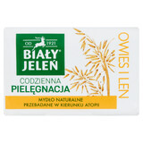 Ciervo Blanco, jabón hipoalergénico en pastilla de avena y lino, 100 g