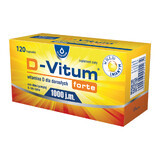 D-Vitum Forte 1000 IE, vitamine D voor volwassenen en kinderen vanaf 6 jaar, 120 capsules