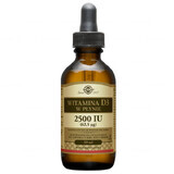 Solgar Vitamine D3 vloeistof 2500 IE, sinaasappelsmaak, 59 ml