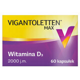 Vigantoletten Max, vitamine D3 2000 IE, 60 capsules