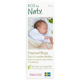 Eco By Naty, biologisch afbreekbare luiertassen, 50 stuks