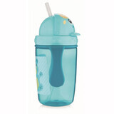 Canpol Babies Hello Little, beker met siliconen tube, turquoise, vanaf 9 maanden, 400 ml