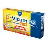 D-Vitum Forte 2000 IE K2 MK-7, vitamine D en K voor volwassenen, 30 capsules