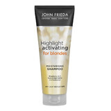 John Frieda Sheer Blonde, shampoing hydratant pour cheveux blonds, activateur de reflets, 250 ml