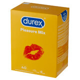 Durex Pleasure, juego de preservativos, 40 piezas