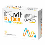 Ibuvit D3 1000 + K2 MK-7 Omega 3, for children over 6 years, adolescents and adults, 30 capsules