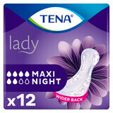 Tena Lady, speciaal maandverband, Maxi Night, 12 stuks