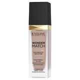 Eveline Cosmetics Wonder Match, luxe matchende foundation, Nr. 45 Honey, 30 ml