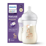 Avent Natural Response, fles met responsieve speen, giraffen, flow 3, SCY903/66, na 1 maand, 260 ml 