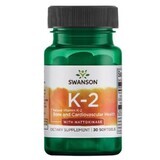 Swanson K-2, vitamine K 50 µg met nattokinase, 30 gelcapsules