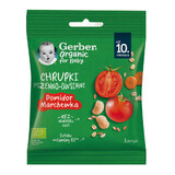 Gerber Bio tarwe- en haverchips, tomaat, wortel, na 10 maanden, 7 g