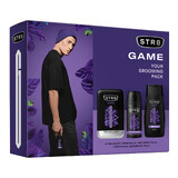 STR8 Game set, aftershave, 100 ml + deodorant spray, 150 ml + douchegel, 250 ml