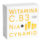 Ziaja Vitamine C.B3 Niacinamide set, wake-up crème, 50 ml + bodylotion, 200 ml + tonic, 190 ml + reinigingsgel, 190 ml