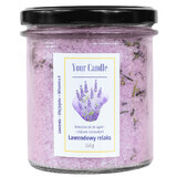 Your Candle, sare de baie naturală cu uleiuri esențiale, Lavanda Relaxare, 350 g