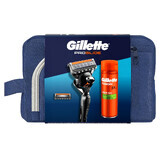 Gillette Proglide Set, scheermes, 1 st + mesje, 1 st + scheergel, 200 ml + cosmetisch tasje, 1 st