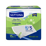 Septona Dry Plus, hygiënepads, geparfumeerd, 90 x 60 cm, 15 stuks