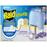 Raid Family, elektrofumigator met insecticide vloeistof tegen muggen, meer dan 1 jaar, lavendel, 27 ml