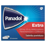 Panadol Extra 500 mg + 65 mg, 12 tabletten