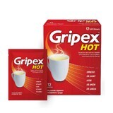 Gripex Hot 650 mg + 50 mg + 10 mg, 12 zakjes