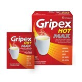 Gripex Hot Max 1000 mg + 100 mg + 12,2 mg, poeder voor orale oplossing, 12 sachets