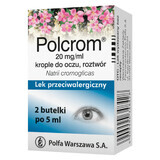 Polcrom 20 mg/ml, eye drops, solution, 2 x 5 ml