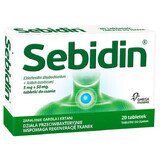 Sebidin 5 mg + 50 mg, 20 pastiluțe