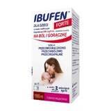 Ibufen voor kinderen Forte frambozensmaak 200 mg/ 5ml, orale suspensie vanaf 3 maanden, 100ml