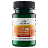 Swanson Folaat Quatrefolic, foliumzuur 400 μg, 30 plantaardige capsules