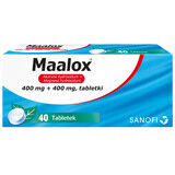 Maalox 400 mg + 400 mg, 40 tablets