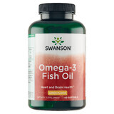 Swanson Omega-3 Visolie, citroensmaak, 150 gelcapsules