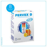 Fervex D 500 mg + 200 mg + 25 mg, granules for oral solution, 8 sachets