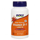 Now Foods, Vitamin D3 1000 IU, 360 capsules