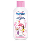 Bambino Kids, washing gel for body and hair 2 in 1, Bolek i Lolek i flamingo, from 1 year, 400 ml