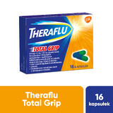 Theraflu Total Grip 500 mg + 6,1 mg + 100 mg, 16 capsules