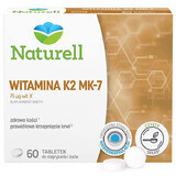 Naturell Vitamin K2 MK-7, vitamin K 75 µg, 60 chewable tablets