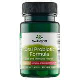 Swanson Oral Probiotic Formula, aardbeiensmaak, 30 zuigtabletten