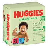 Huggies Natural Care, vochtige doekjes, 3 x 56 stuks