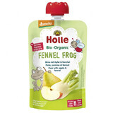 Holle, Mousse de frutas en tubo, Rana de hinojo, pera, manzana, hinojo BIO, a partir de 6 meses, 100 g